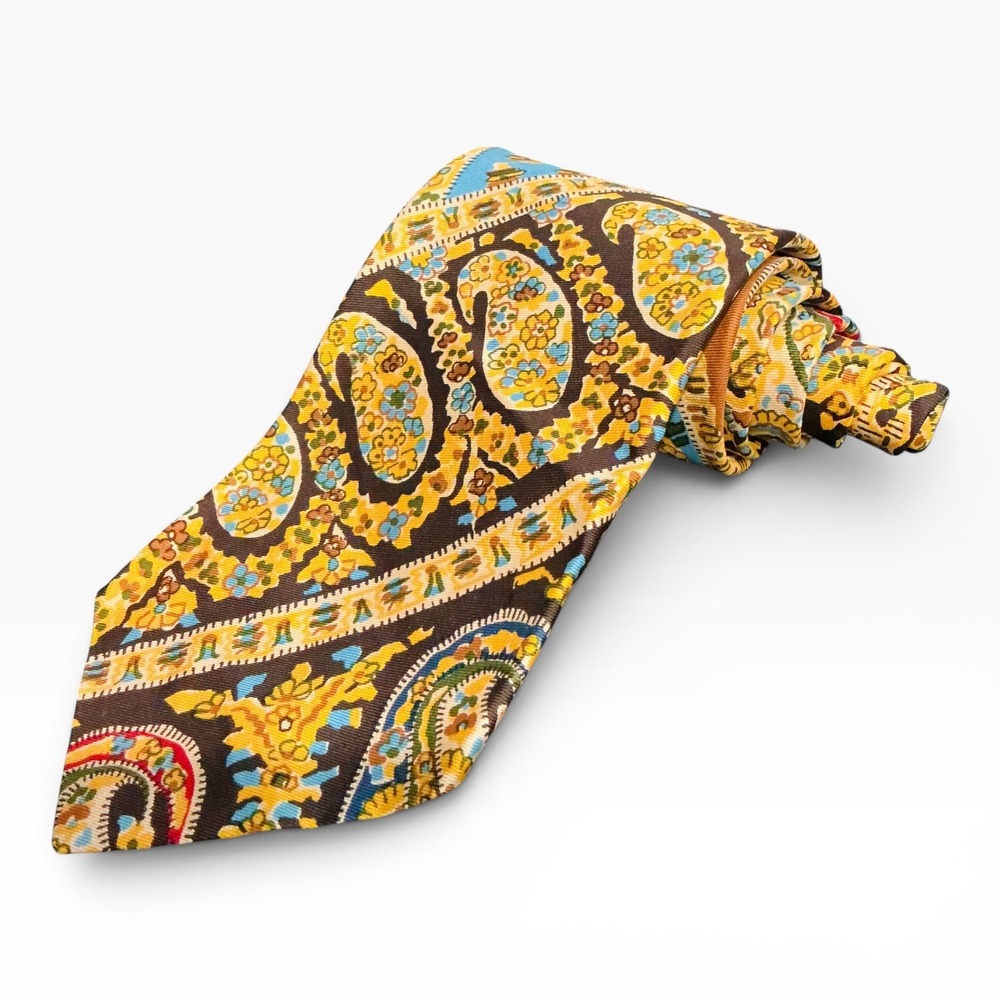 Vintage Neiman Marcus Liberty of London Silk Paisley Floral Neck Tie England